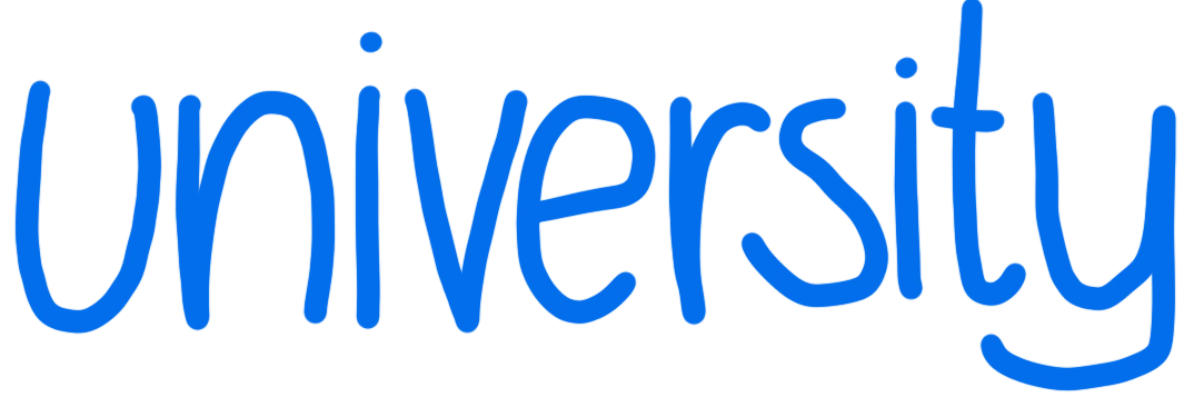 Word university in handwriting